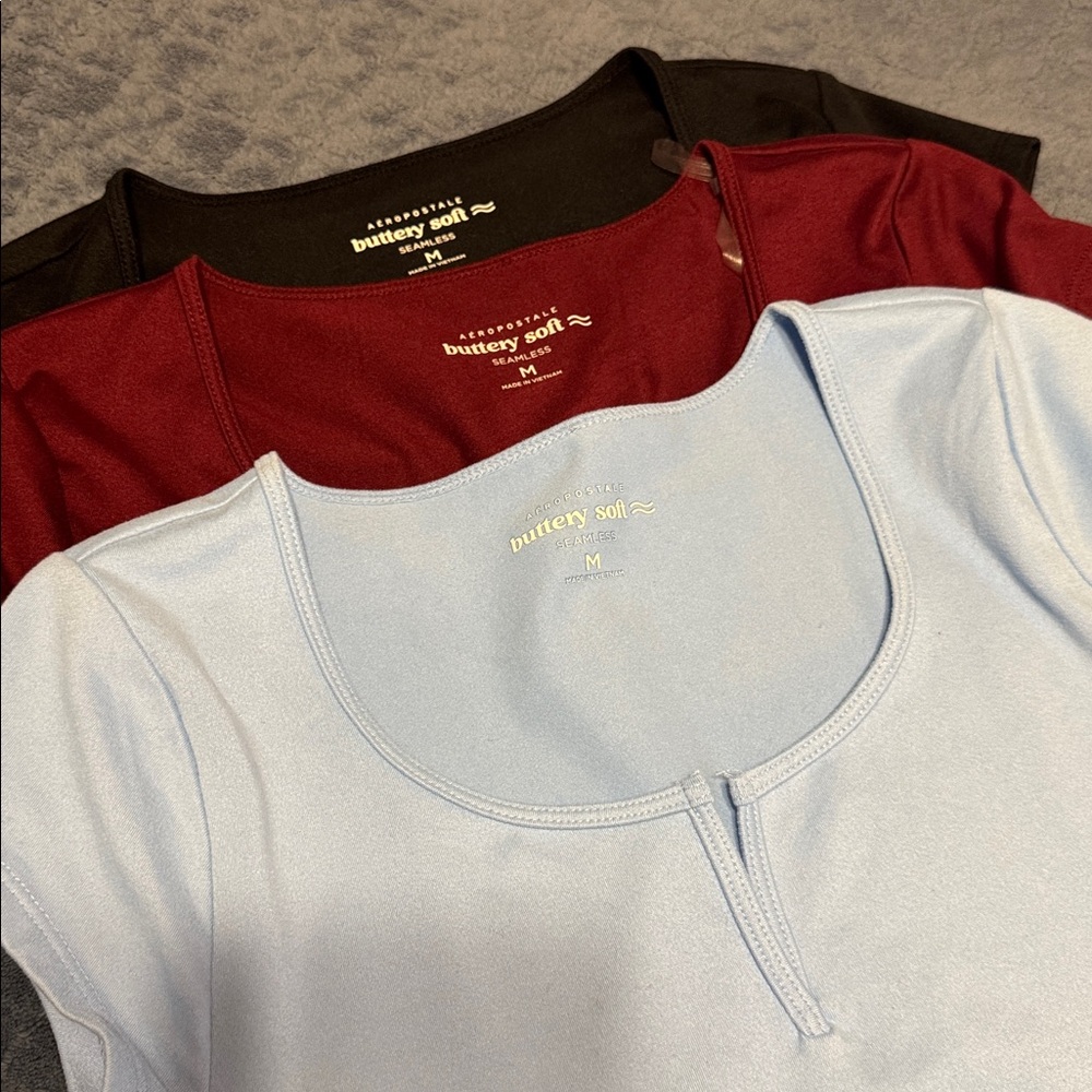 Aeropostale Buttery Soft Tops 
(selling all 3 together)